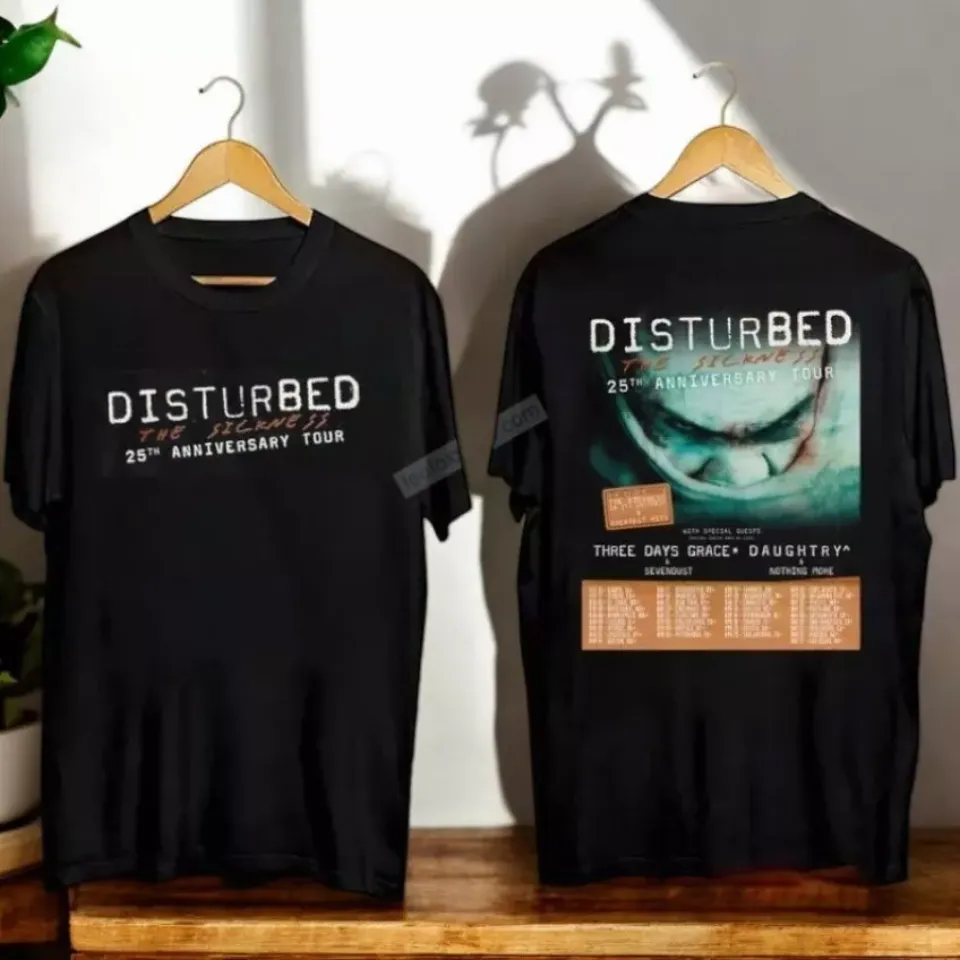 New Disturbed The Sickness 25Th Anniversary Tour Date 2025 Concershirt For Fans