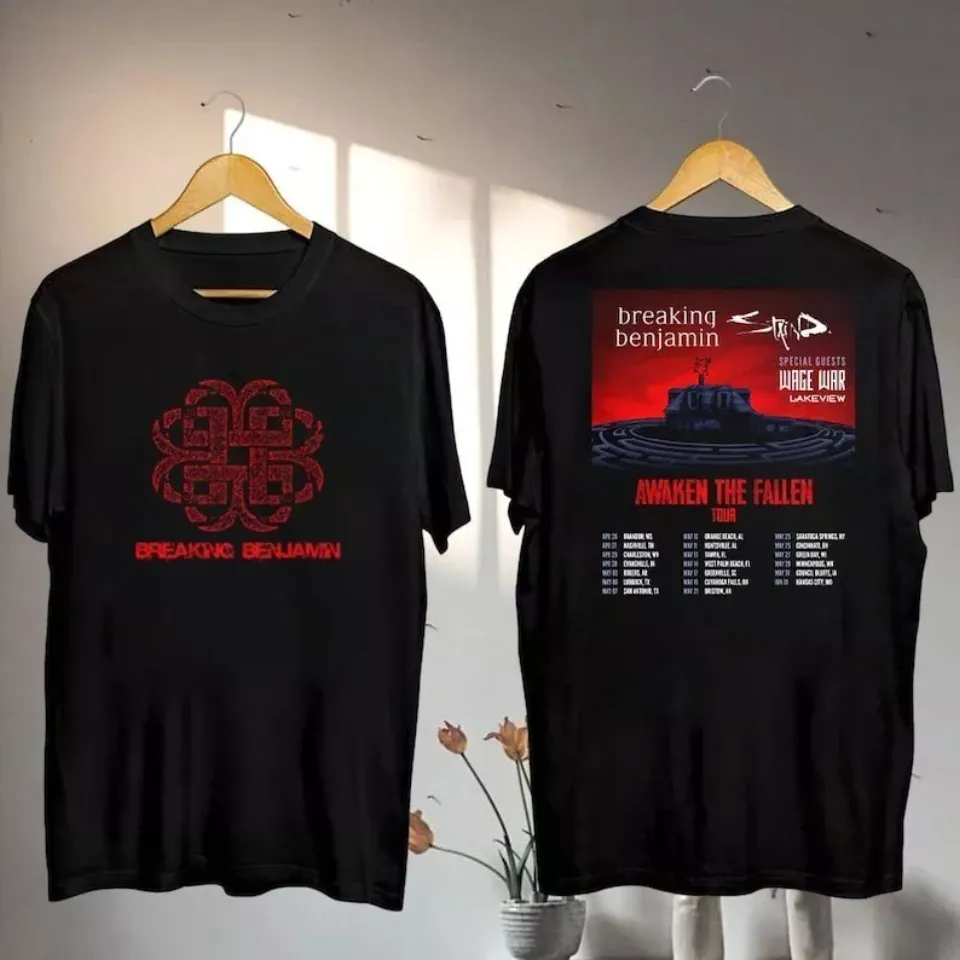 New Breaking Benjamin 2025 Tour Shirt, Breaking Benjamin Awaken The Fallen Tour Shirt