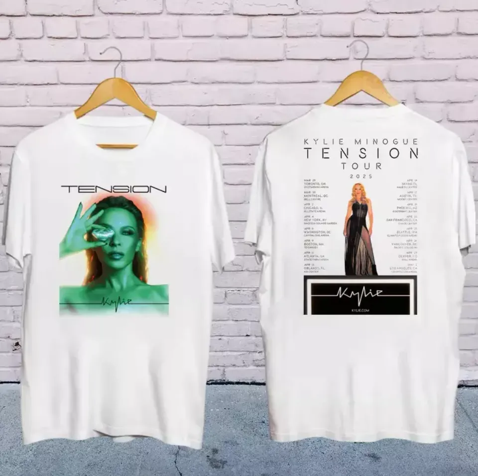 New Kylie Minogue 2025 Concert, Kylie Minogue Tension World Tour 2025 Shirt