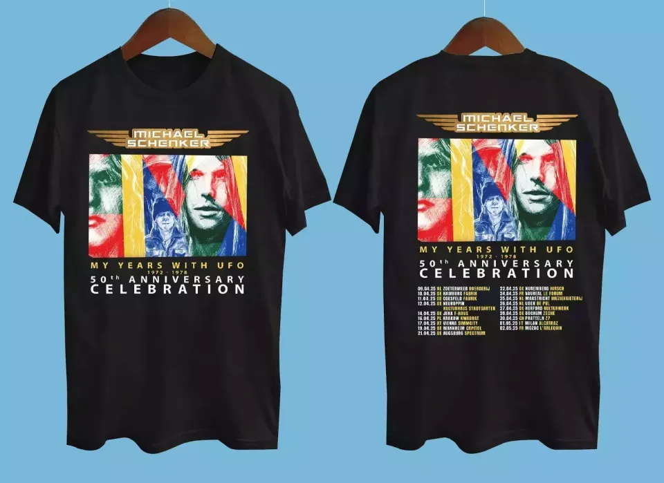 New Michael Schenker My Years With Ufo 2025 Tour Music Shirt