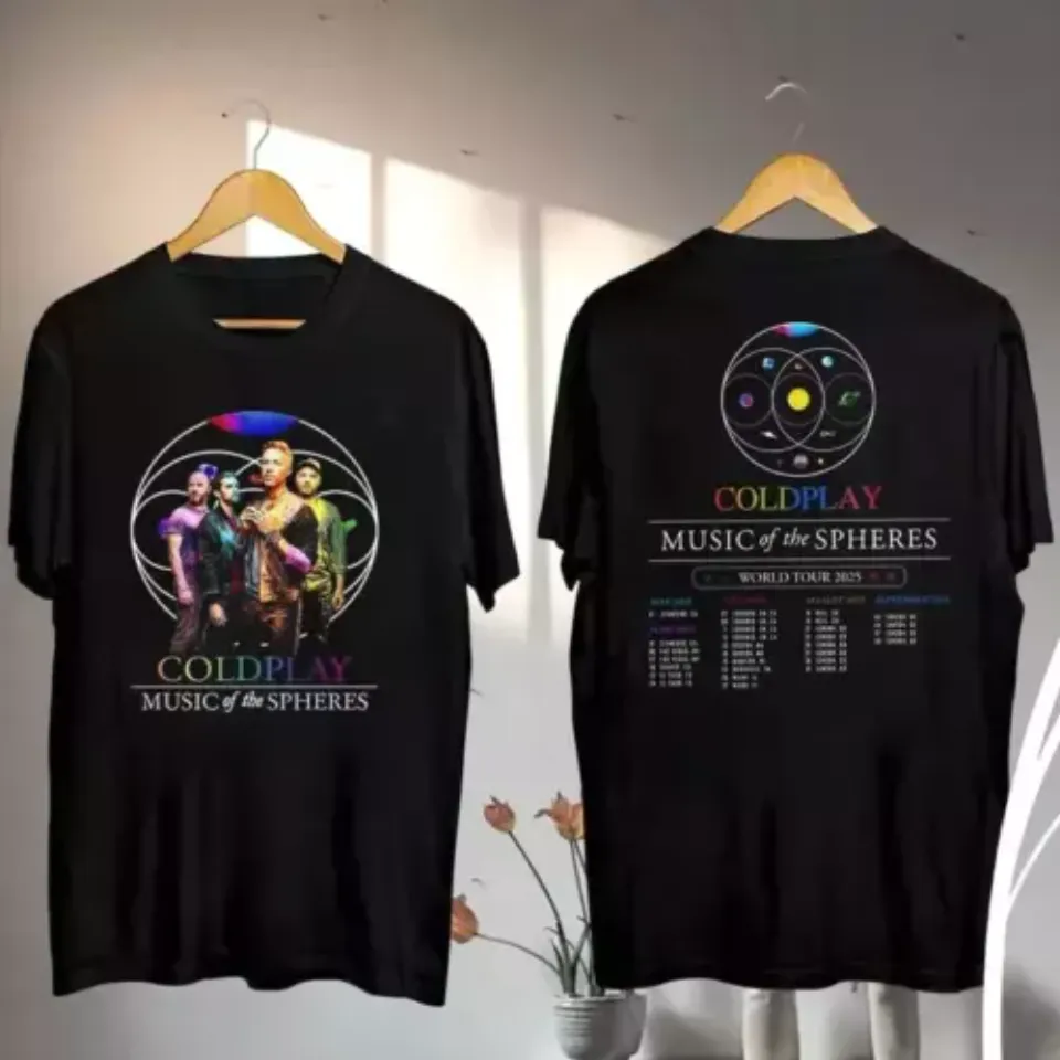 New 2025 Coldplay Music Of The Spheres Tour Shirt, Coldplay Band 2025 Concert