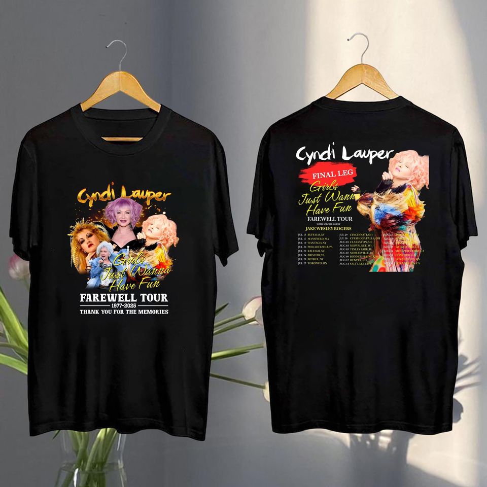 New Cyndi Lauper Bootleg Shirt, Cyndi Lauper Girl Tour 2025 Shirt, Cyndi Lauper Fan Gifts