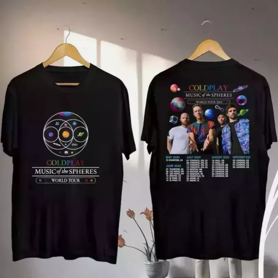 New Coldplay Band 2025 Concert Shirt, Coldplay Music Of The Spheres Tour 2025 Shirt