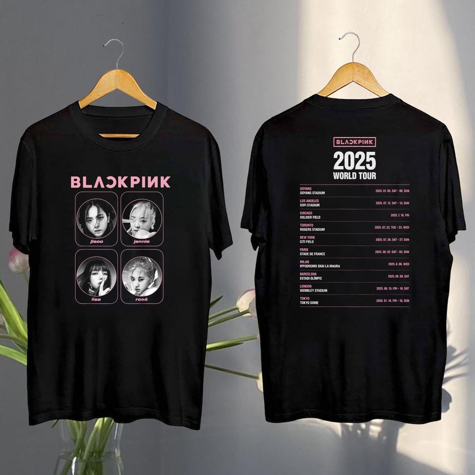 Graphic Black Pink Shirt, Black Pink World Tour 2025 Shirt, Black Pink Blink Fan Gift