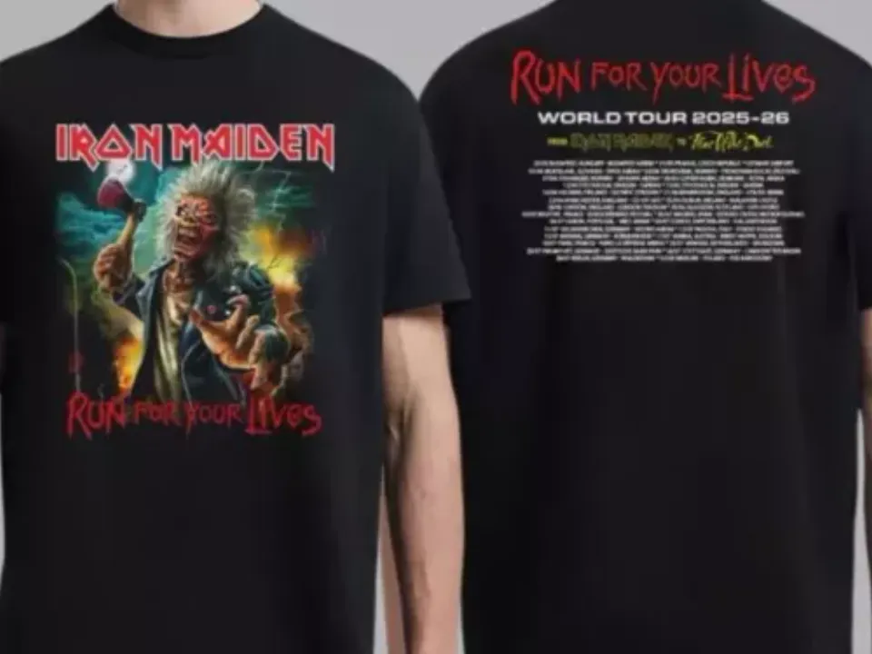 Iron Maiden Run For Your Lives World Tour 2025 26 From Iron Maiden To Fear Shirt