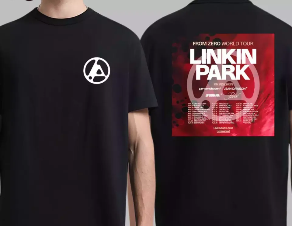 Lin_Kin Park From Zero World Tour 2025 Tour Dates List Two Sides Unisex Shirt