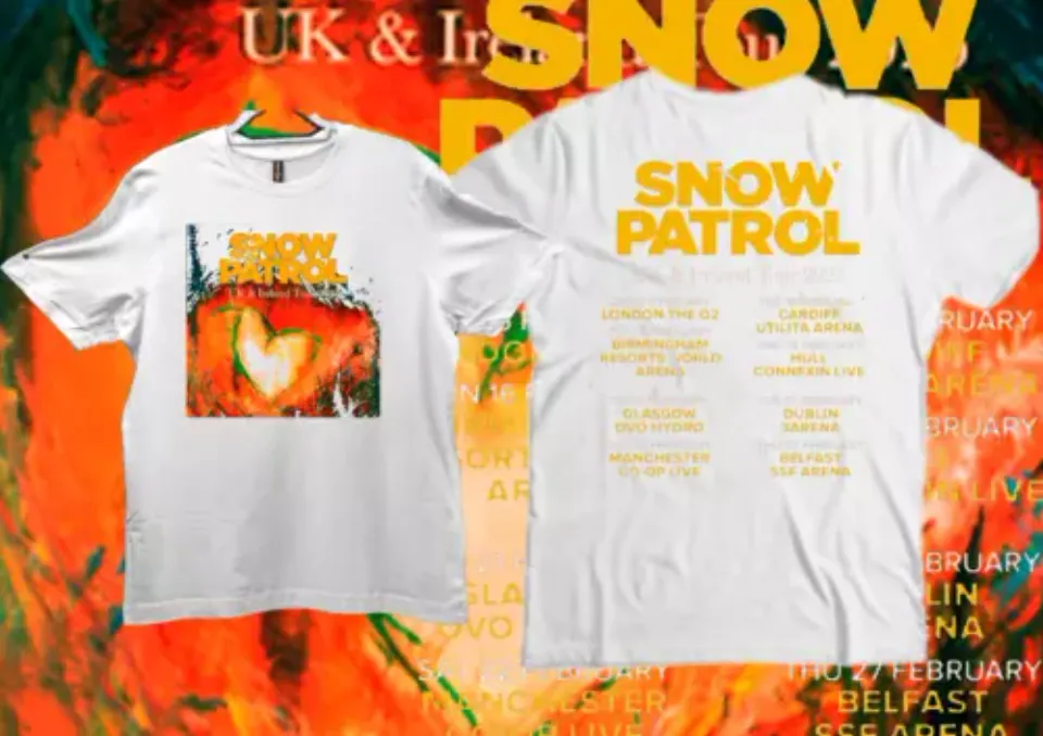 Snow Patrol Uk & Ireland 2025 Tour Shirt