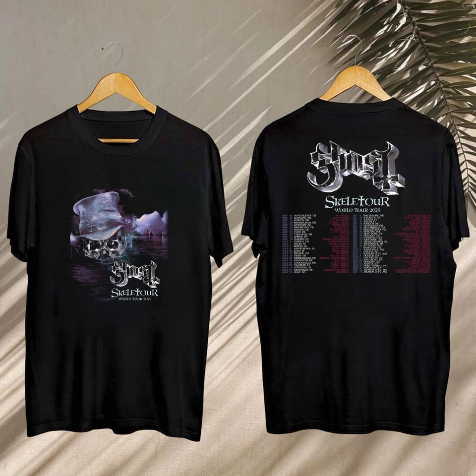 New Ghost Skeletour World Tour 2025 Shirt, Ghost World Tour Fan Gift, Ghost Skeletour World Tour Shirt