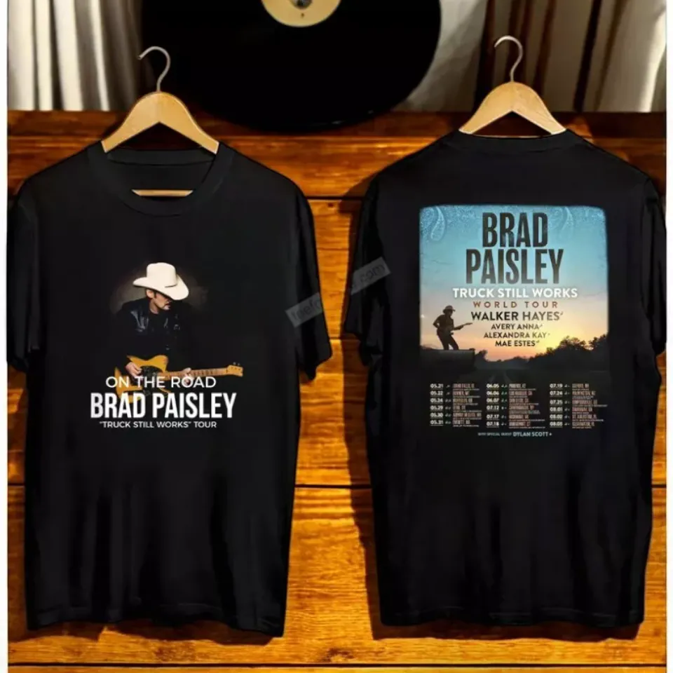 New 2025 Brad Paisley Truck Still Works World Tour Two-Sided Shirt