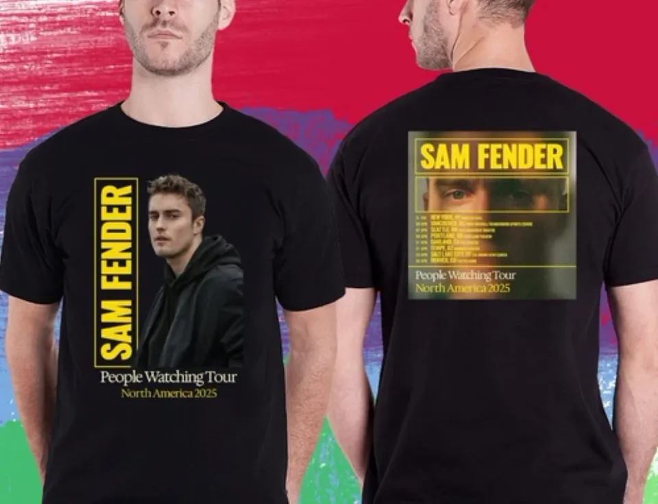 Sam Fender People Watching NAmerican Tour 2025 Double Sided Shirt