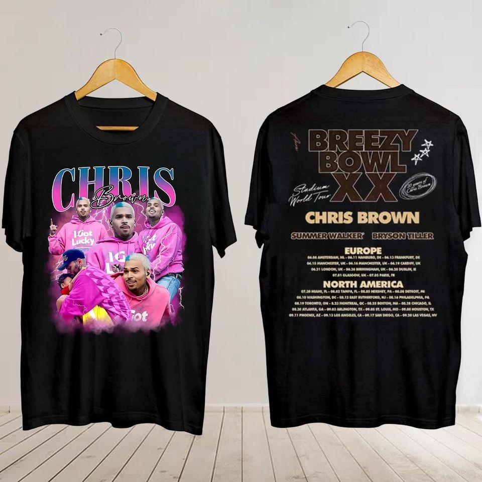 2025 Chris Brown Tour Shirt, Chris Brown Concert, Chris Brown Breezy Bowl Xx Tour 2025 Shirt