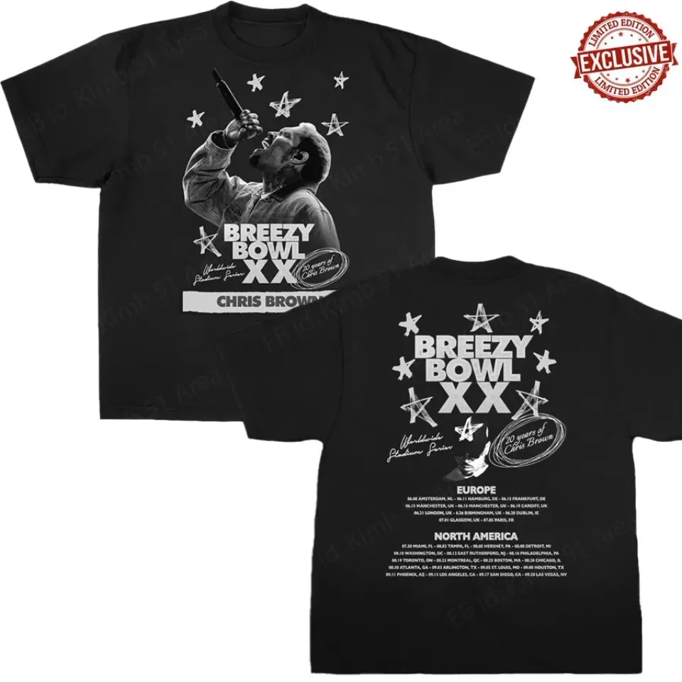 Breezy Bowl Xx 2025 Special Tour Music Shirt Gift For Fan Size
