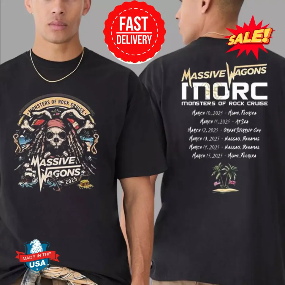 Massive Wagons Band Merch Shirt Monsters Of Rock Cruise Tour 2025 Shirt
