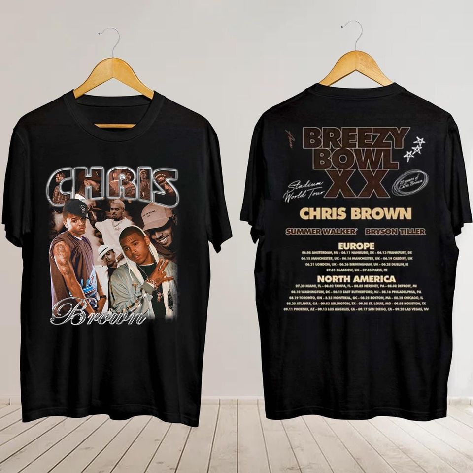 Chris Brown 2025 Tour Shirt, Chris Brown Concert, Chris Brown Breezy Bowl Xx Tour 2025 Shirt