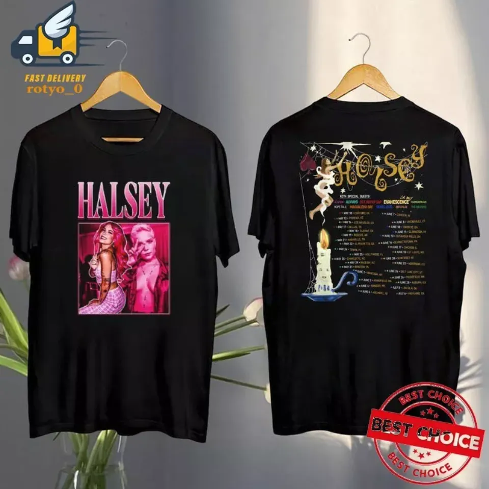 New Halsey Concert Graphic Shirt, Halsey For My Last Trick The Tour 2025 Shirt