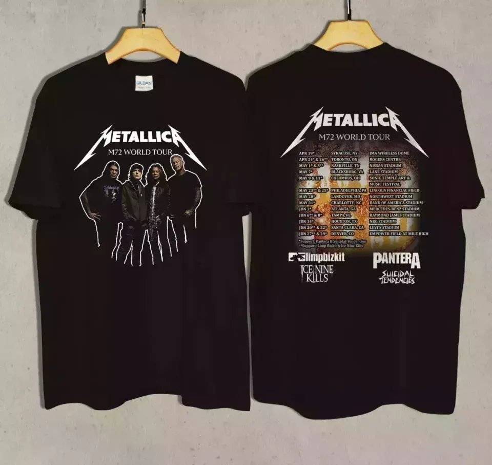 New Metallica M72 World Tour 2025 Shirt