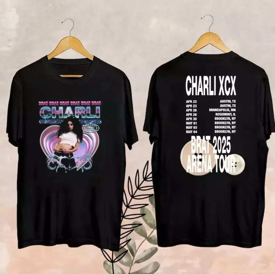 New 2025 Charli Xcx Brat Arena Tour Shirt