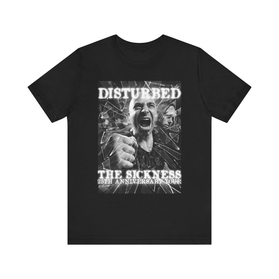 New Disturbed 2025 The Sickness 25Th Anniversary Tour Dual Sided Unisex Shirt, Concert Band Shirt, Music Lover Gift