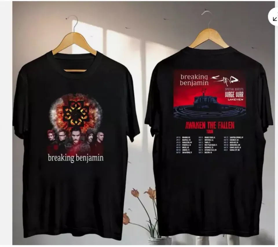 New Breaking Benjamin Awaken The Fallen 2025 Tour Shirt For Fans