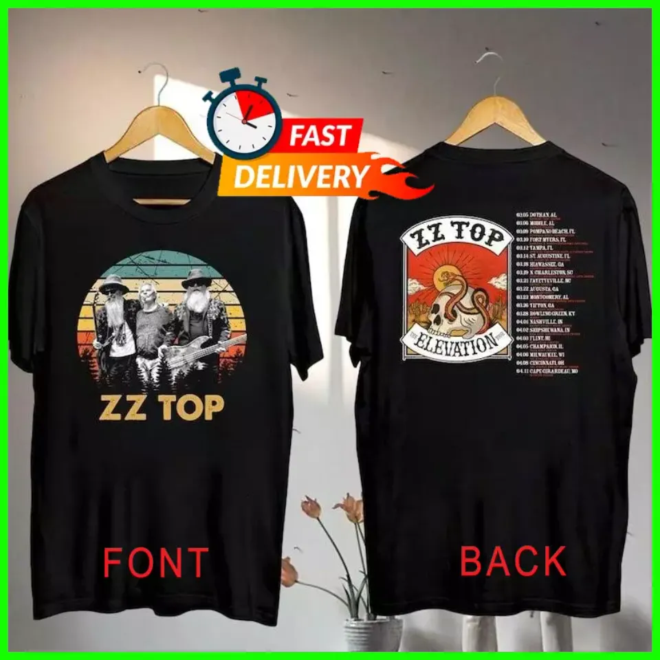 New Zz Top Vintage Shirt 2025 Zz Top The Elevation Tour Shirt Zz Top Band 2025
