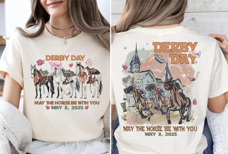 New May The Horse Be With You Shirt, Derby Day 2025 Shirt, Derby Vibes Shirt