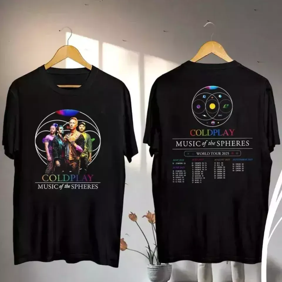 New 2025 Coldplay Music Of The Spheres Tour Shirt, Coldplay Band 2025 Concert