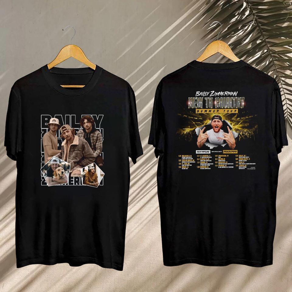 New Bailey Zimmerman 2025 Tour Shirt, Bailey Zimmerman New To Country Concert, Bailey Zimmerman Fan Gift