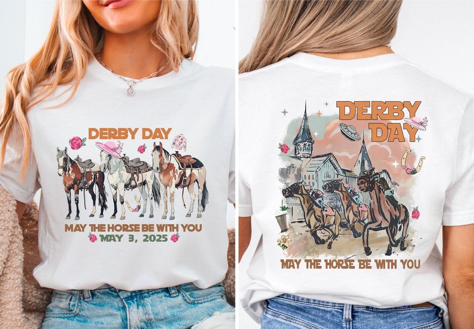 New May The Horse Be With You Shirt, Horse Racing Shirt May 3 2025 Derby Day Shirt, Derby Shirt