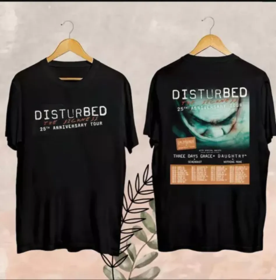New Disturbed The Sickness 25Th Anniversary Tour Date 2025 Merch Shirt