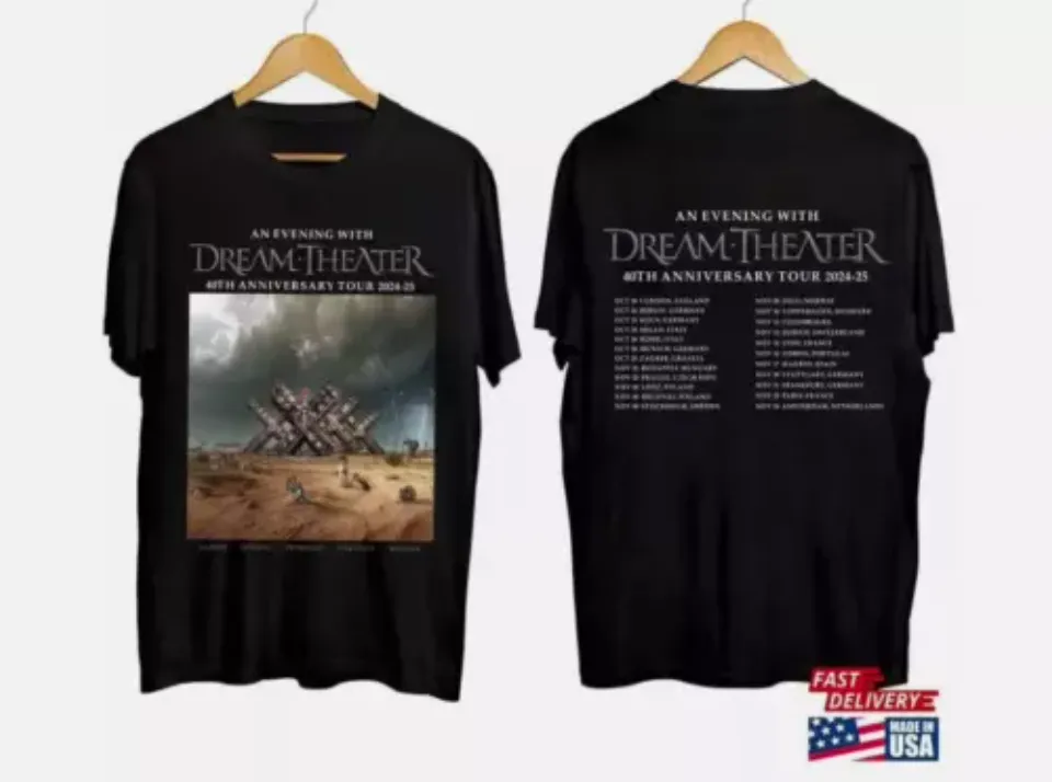 New Dream Theater 40Th Anniversary Tour 2024 2025 Shirt