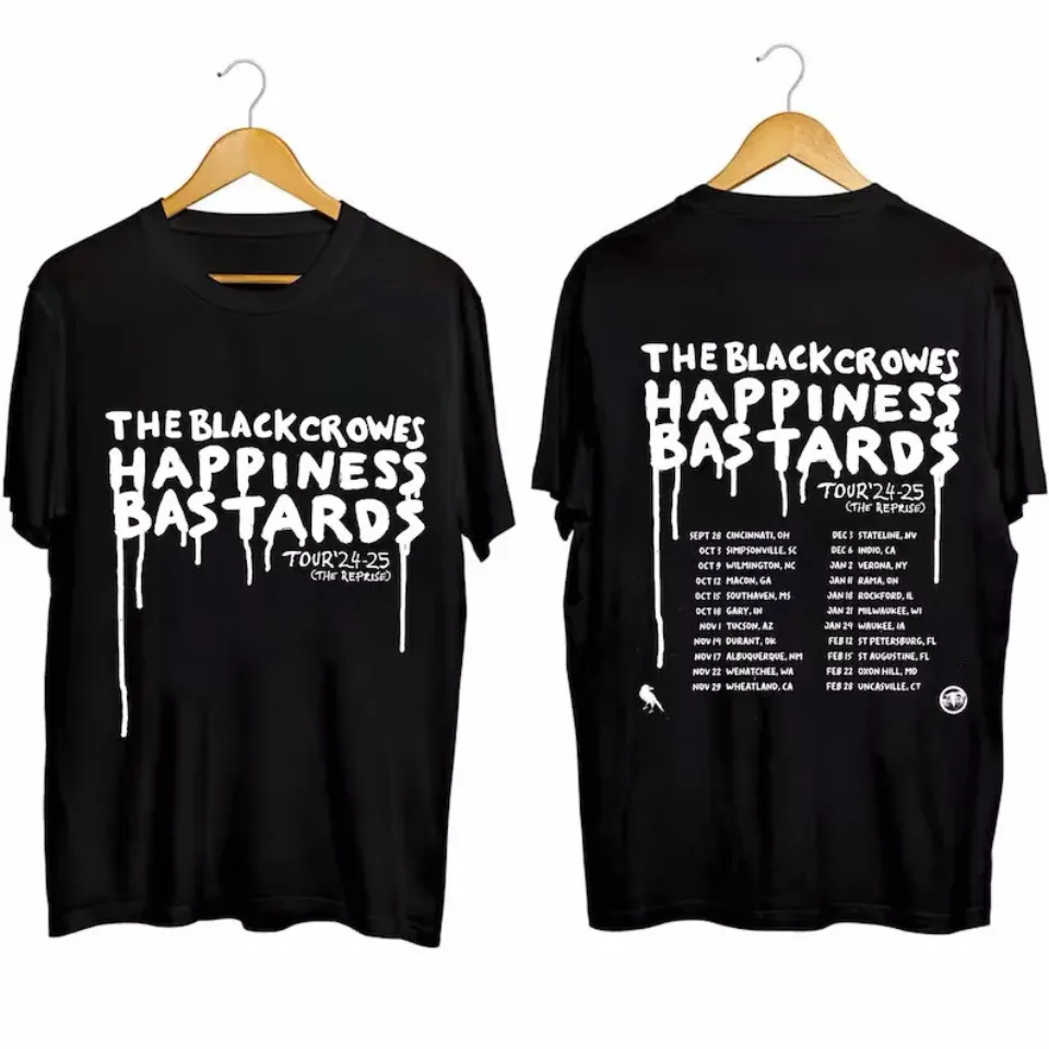 New The Black Crowes 2024 2025 Happiness Bastards Tour Shirt
