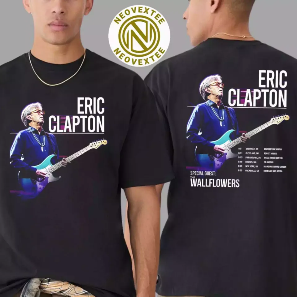 New Eric Clapton Us Tour 2025 Dates List Two Sides Print Unisex Shirt
