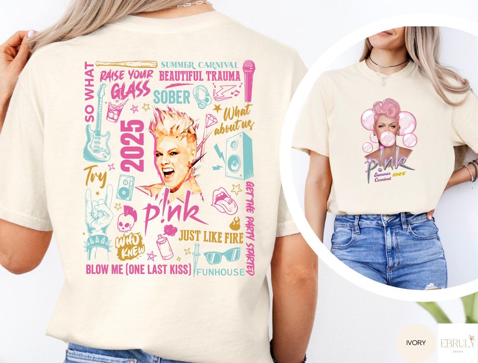 New P!Nk Pink Irrelevant Album Shirt, P!Nk Pink Singer Summer Carnival 2025 Tour Shirt, Pink Fan Lovers Shirt