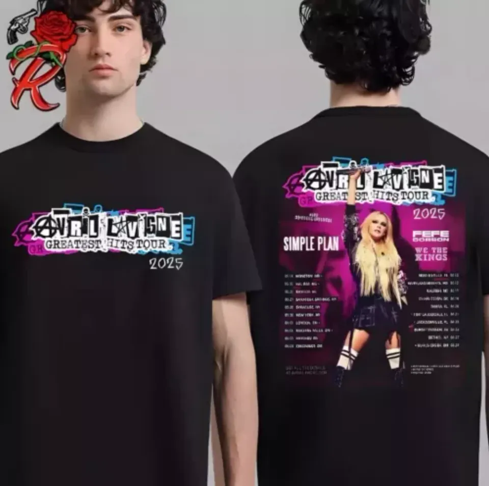 New Avril Lavigne Greatest Hits Tour 2025 North America Tour Unisex Shirt