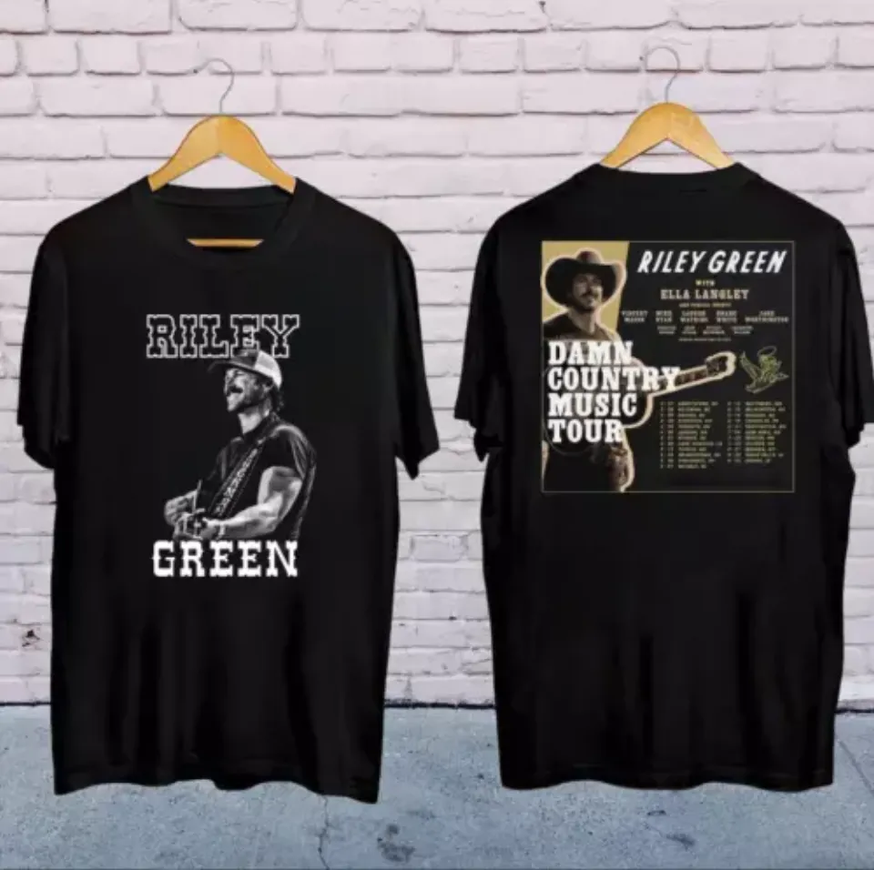 New Riley Green Damn Country Music Tour 2025 Graphic Shirt Gift For Fans