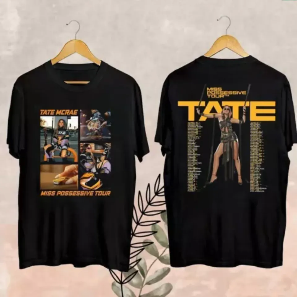 New Shirt Black!!! Tate Mcrae Tour 2025 Fan Shirt