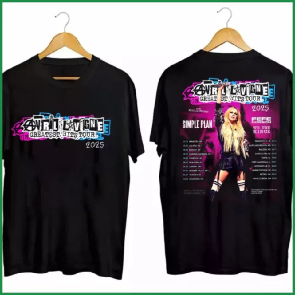 New Avril Lavigne Greatest Hits Tour 2025 North America Tour Two Sides Shirt