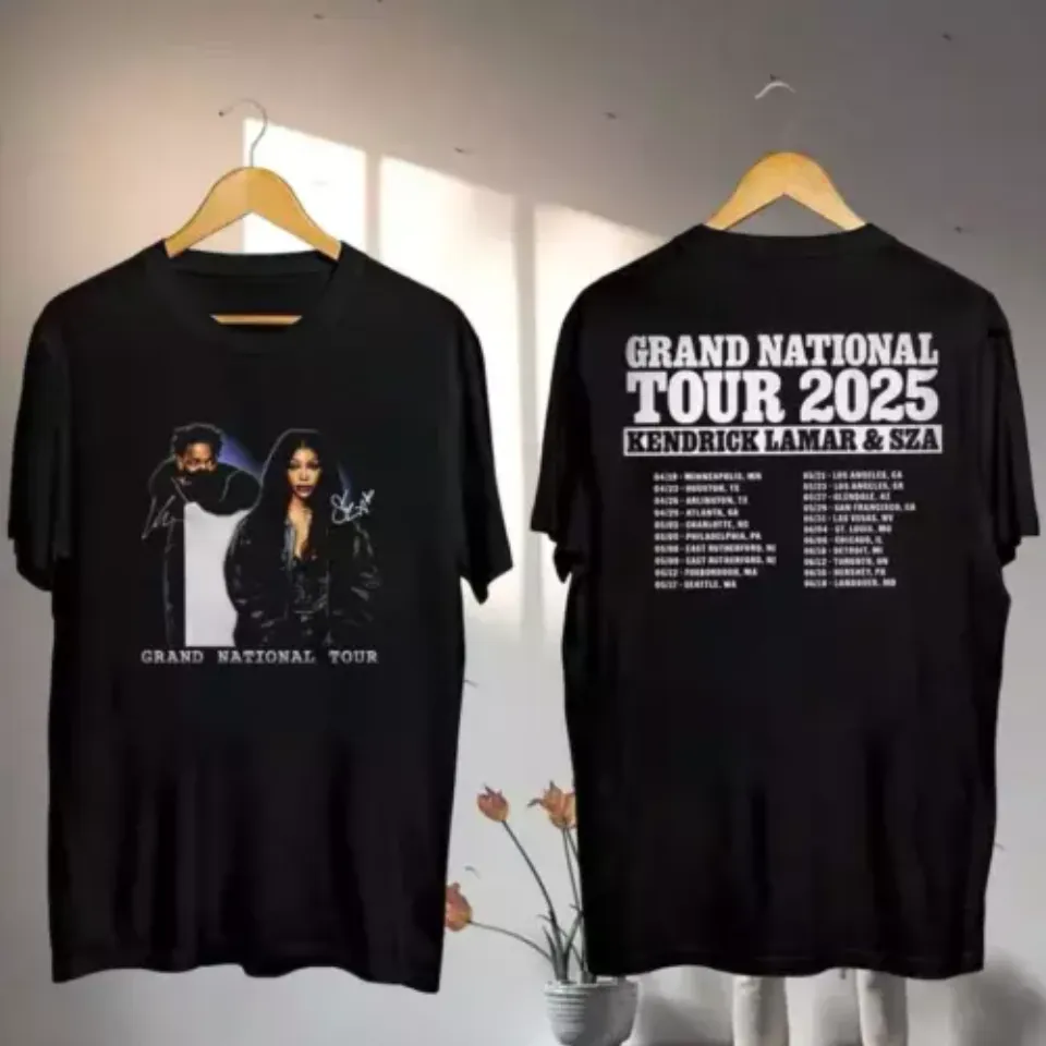 New Kendrick Lamar 2025 Grand National Tour Shirt, Kendrick Lamar & Sza Signatures