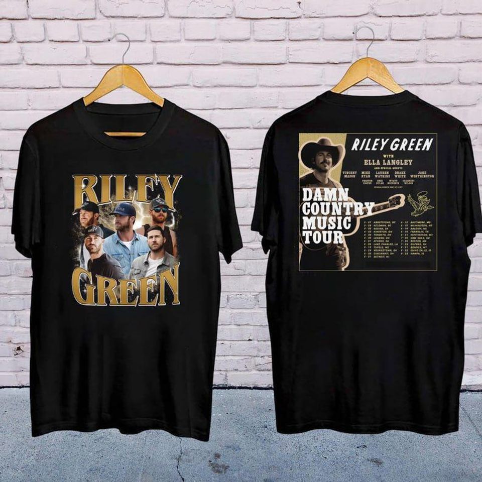 New Riley Green Damn Country Music Tour 2025 Shirt, Riley Green 2025 Concert, Riley Green Fan Gift