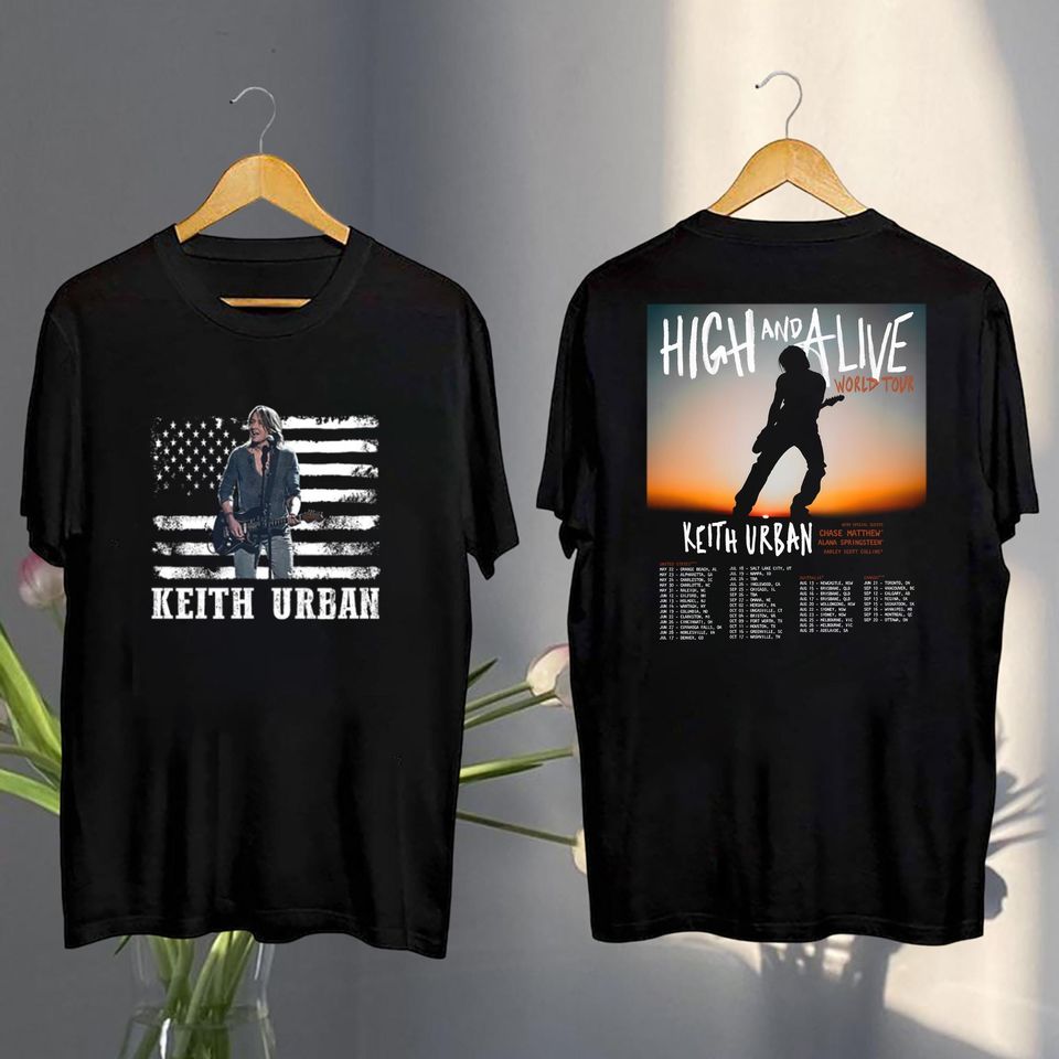 New Keith Urban Vintage Shirt, Keith Urban High And Alive Tour 2025 Shirt, Keith Urban Fan Shirt