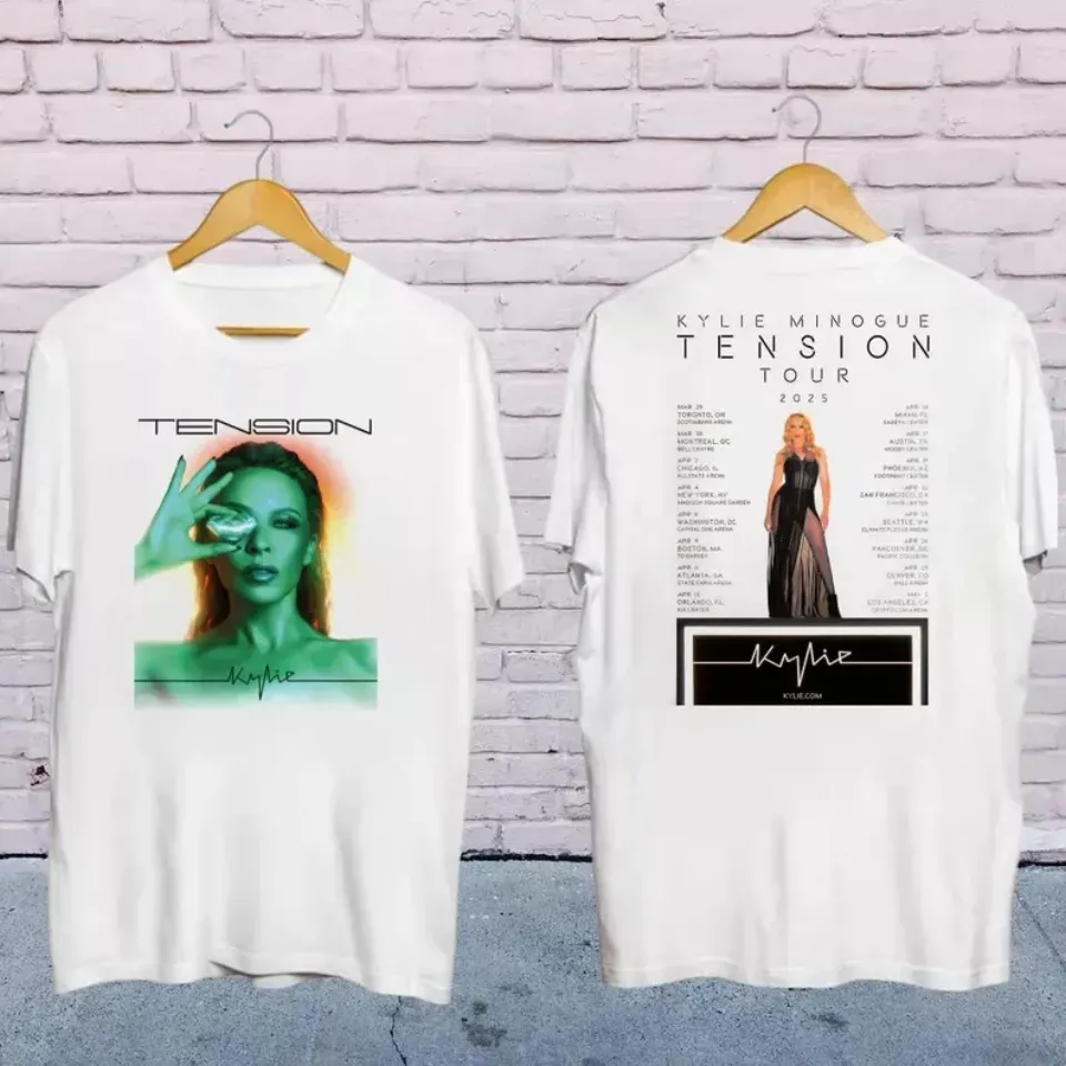 New Kylie Minogue 2025 Concert Music Shirt, Kylie Minogue Tension World Tour 2025 Music Shirt