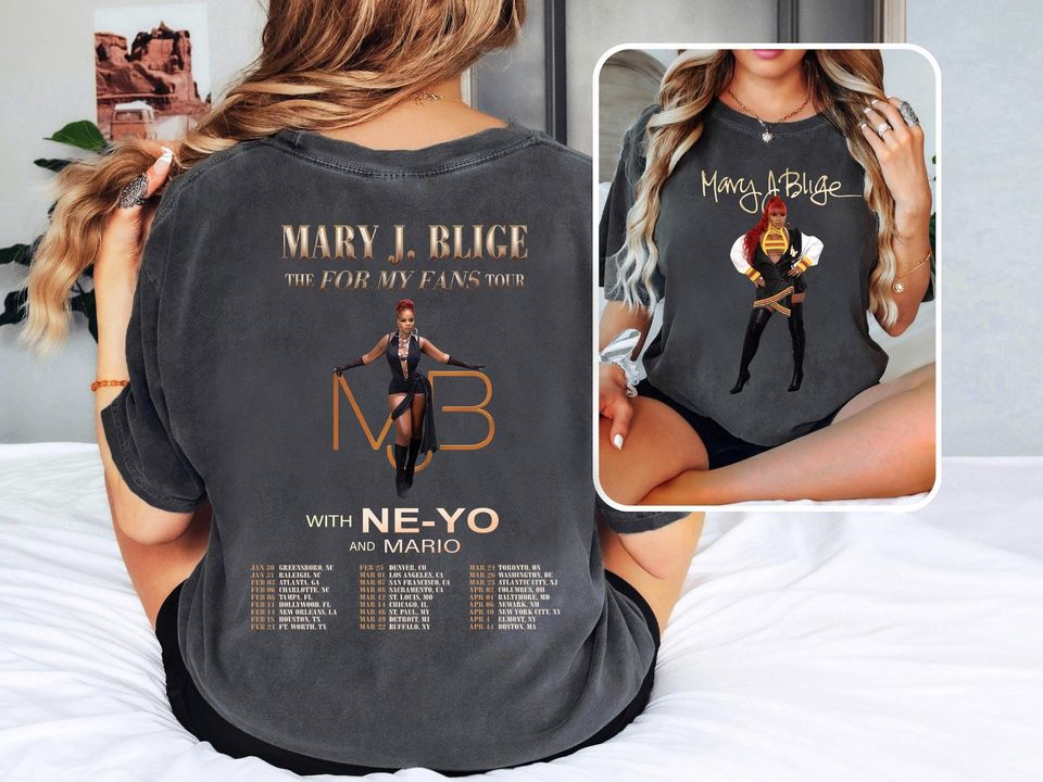 Mary J Blige Graphic Shirt, Mary J Blige The For My Fans Tour 2025, Mary J Blige Fan Gift