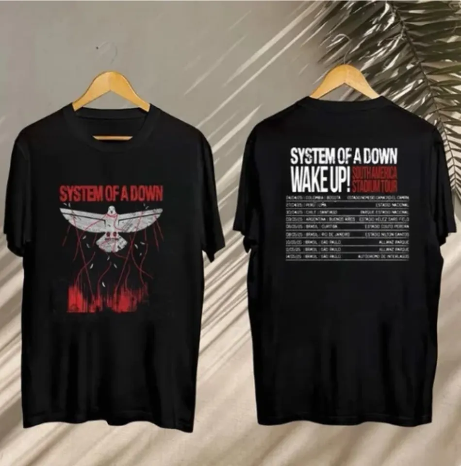 New System Of Down Concert 2025 Double Sided Shirt