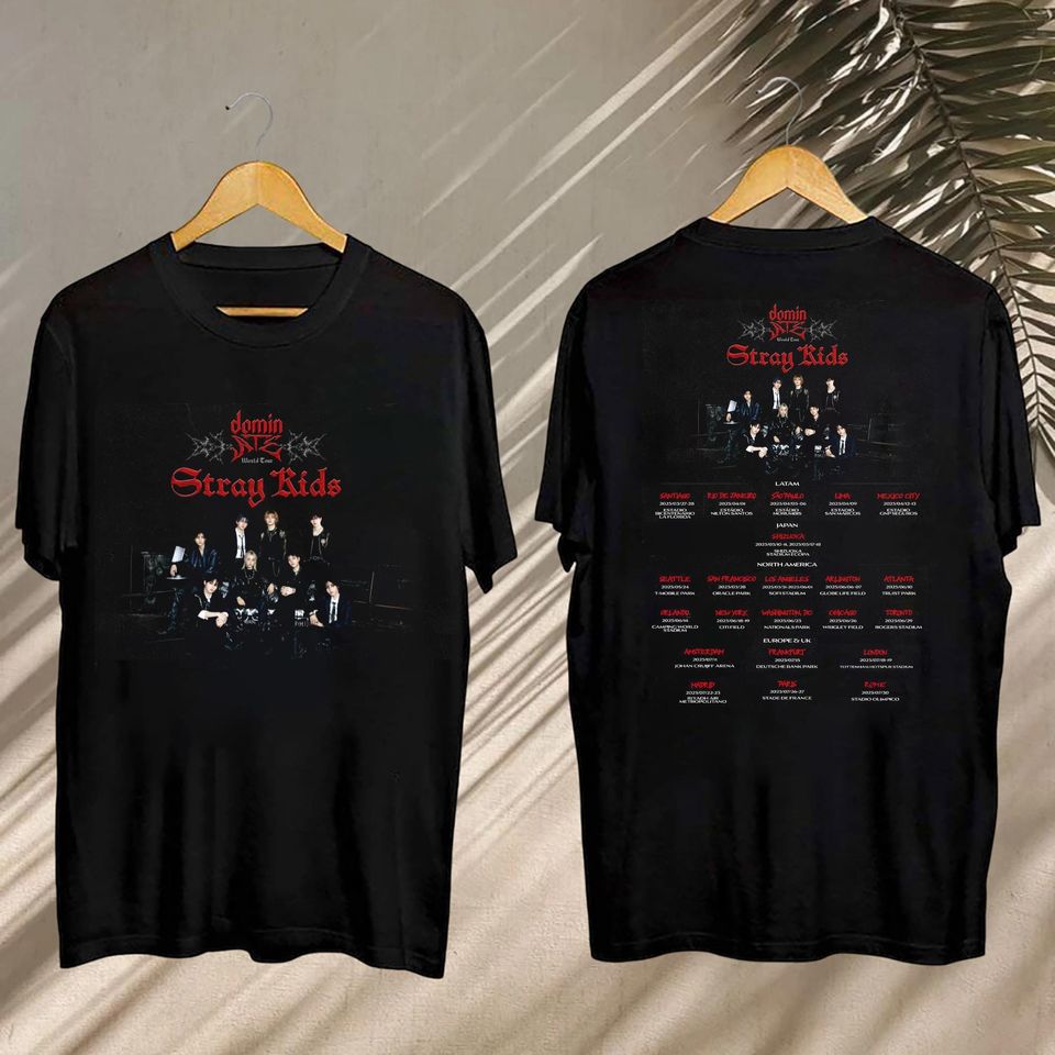 New Stray Kids Dominate World Tour 2025 Shirt, Stray Kids 2025 Concert, Stray Kids Kpop Fan Gift