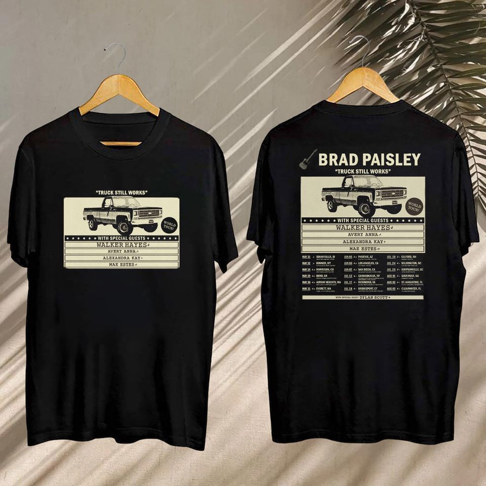 New Truck Still Works World Tour 2025 Brad Paisley Shirt, Brad Paisley Gift, Brad Paisley Concert