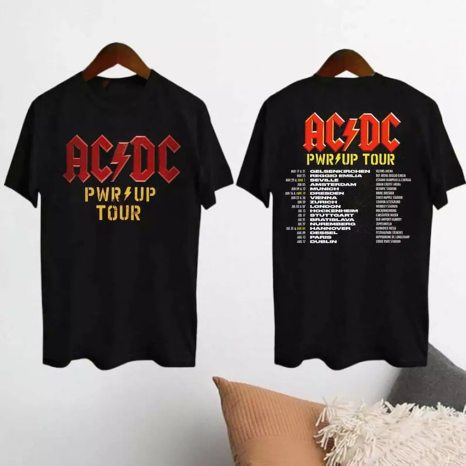 New Ac-Dc Rock Band Shirt, Ac-Dc Pwr Up Tour 2025 Shirt