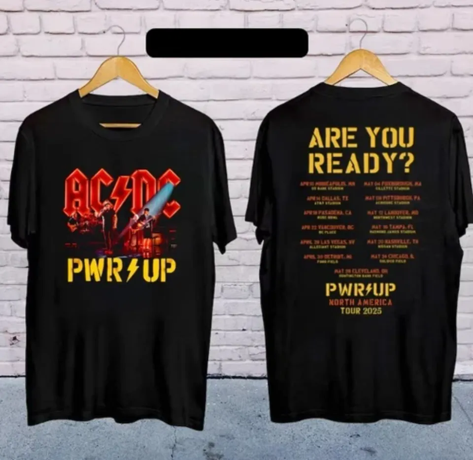 New Ac-Dc Pwr Up World Tour 2025 Shirt