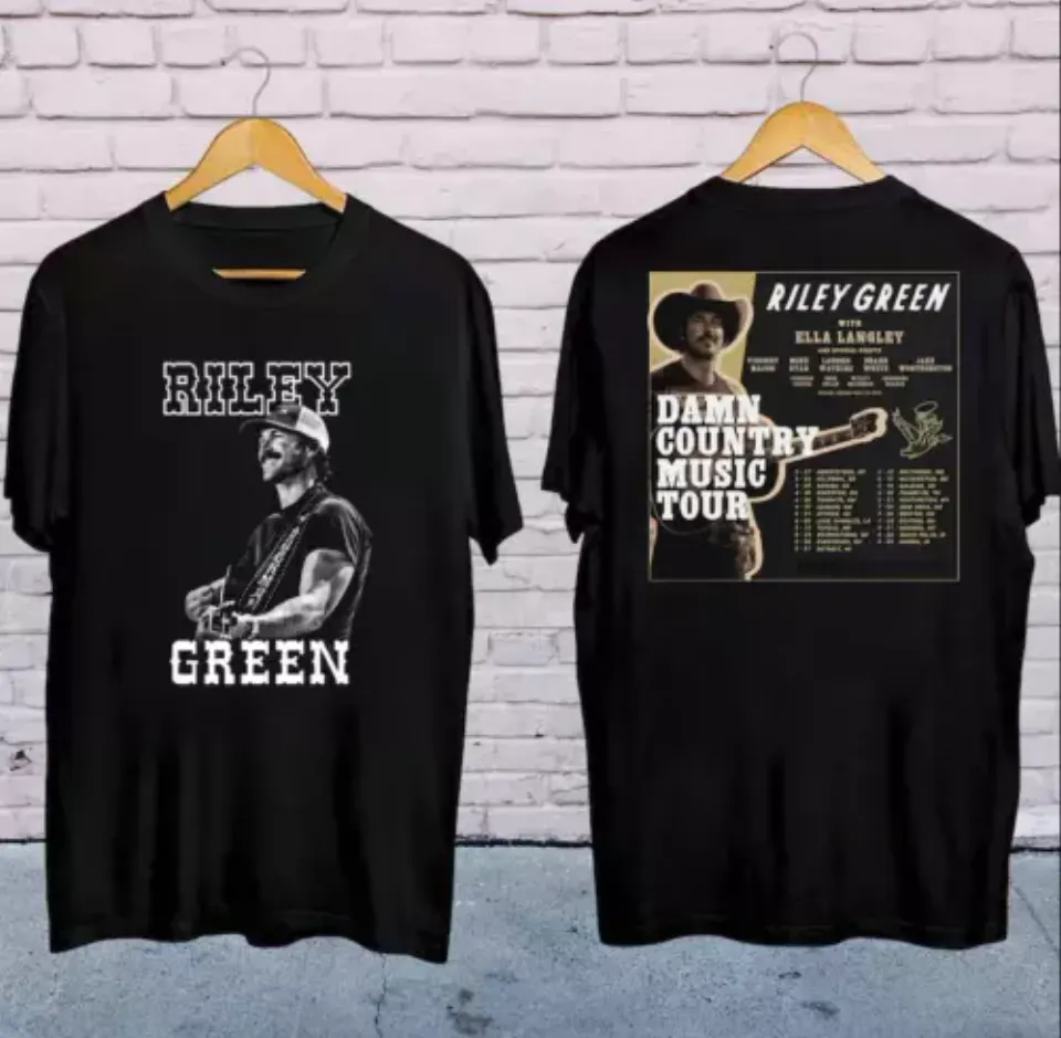 New 2025 Riley Green Damn Country Music Tour Shirt, Riley Green 2025 Concert
