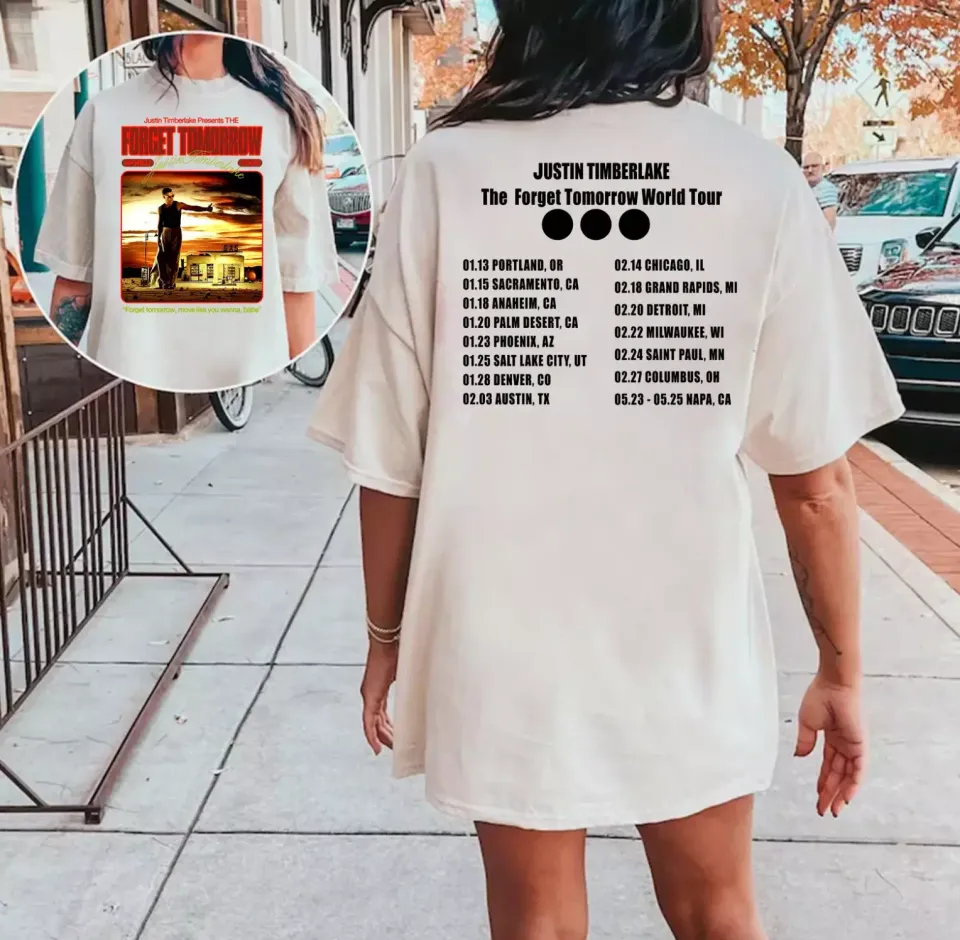 New Justin Timberlake 2025 Tour Shirt, Forget Tomorrow World Tour 2025