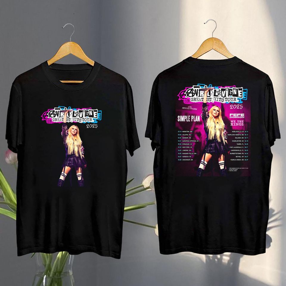 New Avril Lavigne Greatest Hits Tour 2025 Shirt, Avril Lavigne 2025 Concert, Avril Lavigne Fan Shirt